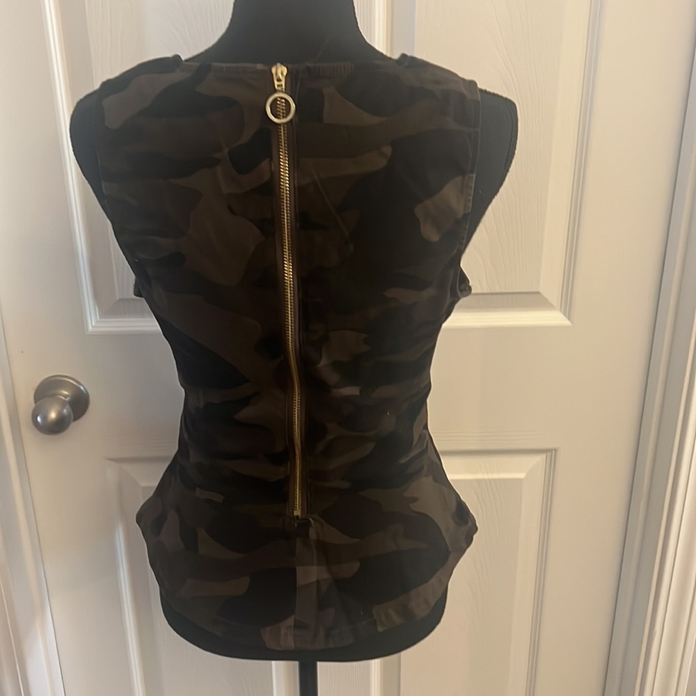 New York and Company Fatigue Peplum Shirt - Picture 3 of 3